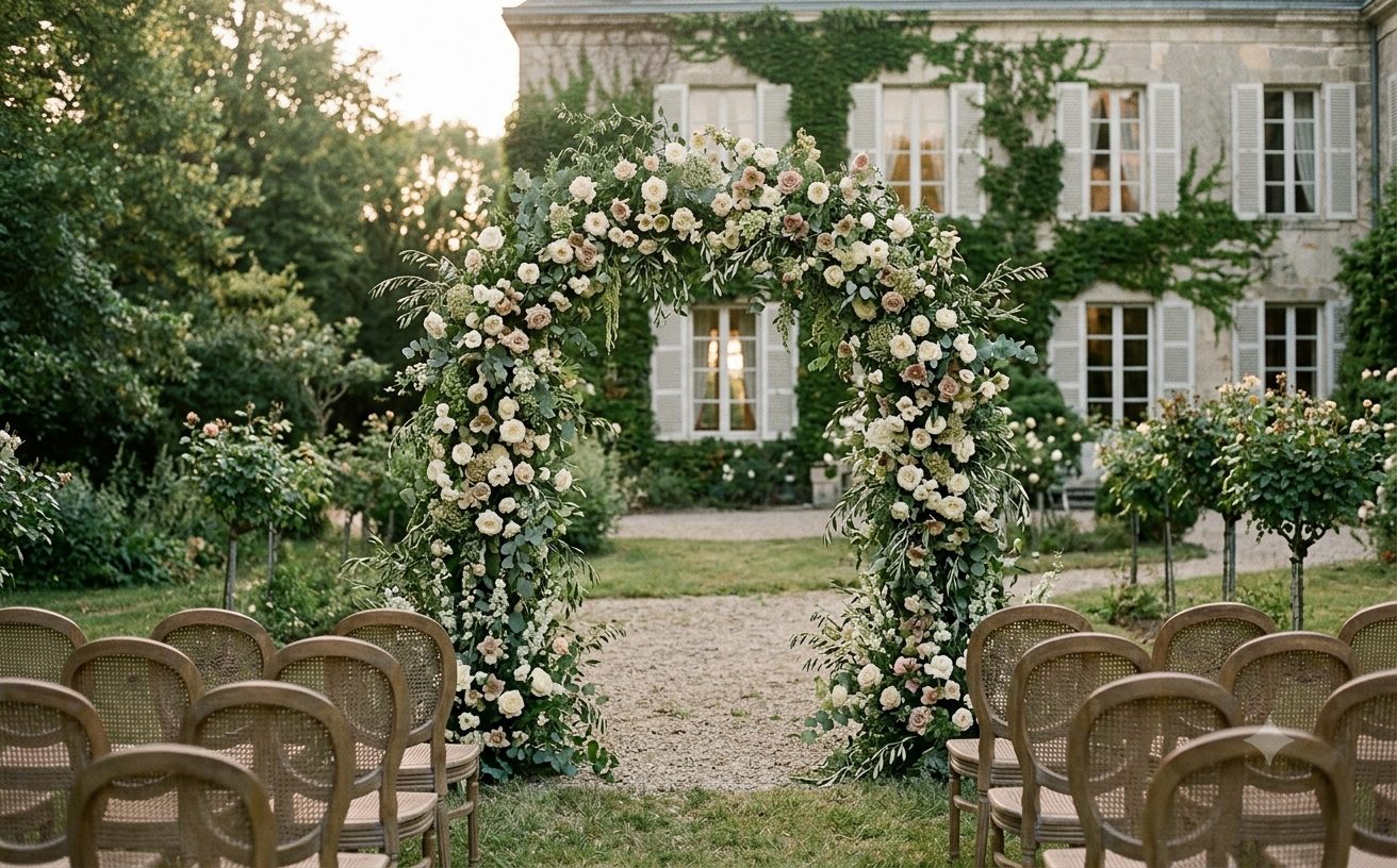 Scénographie florale de mariage signée Helleborus